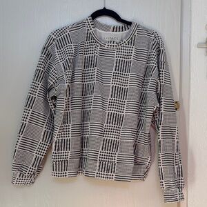 L*Space Black and cream sweatshirt